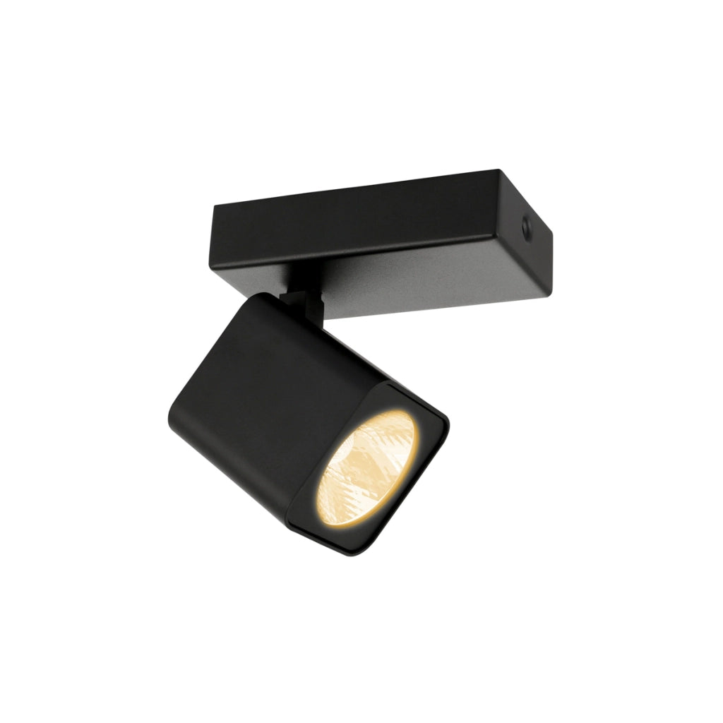 Faretto soffitto moderno nero orientabile LED 5W Aveiro Italux
