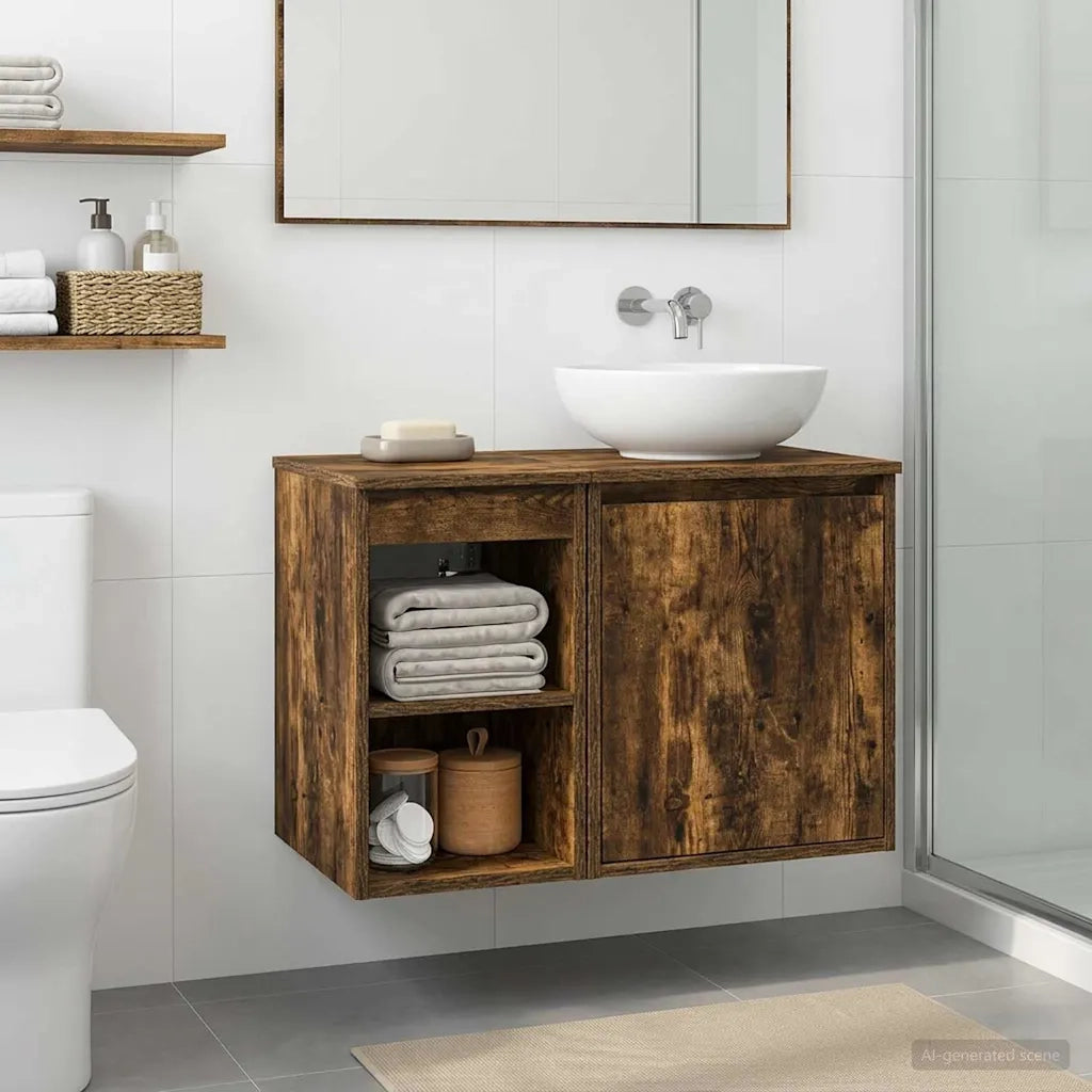 Armadio Bagno In-between Rovere Fumo 30 x 35 x 50 cm 890338