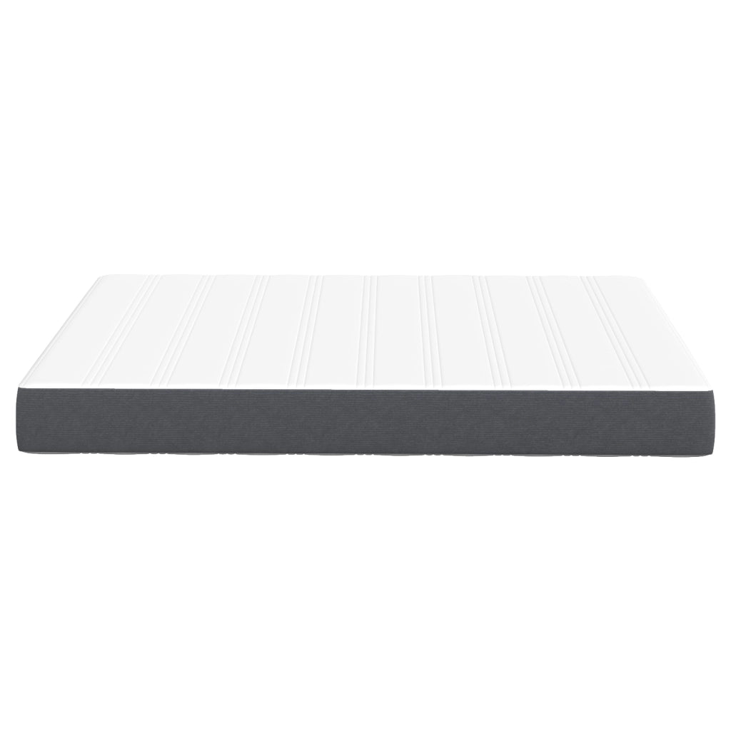 Materasso a molle pocket  grigio scuro medio 140x190x20 cm tessuto