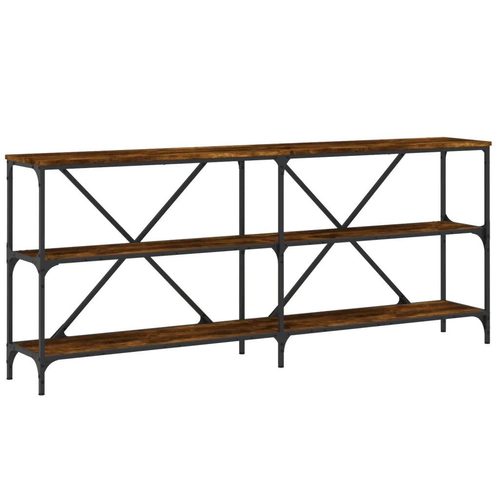 Tavolo Consolle Rovere Fumo 180x30x75cm Legno Multistrato Ferrocod mxl 102471