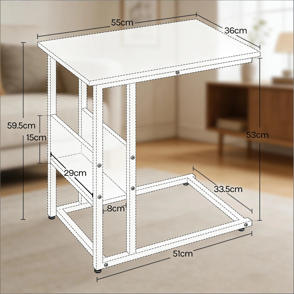 Tavolino da salotto - Zephmum- Piccolo e stretto, ideale per laptop