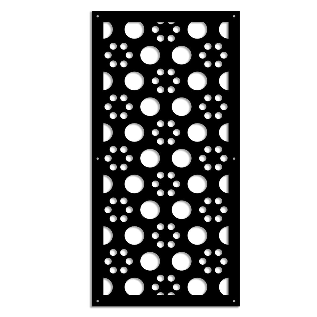 POINTS - Pannello in PVC traforato - Parasole Misura: 50x150 cm, Colore: nero