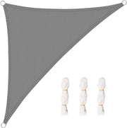 Vela ombreggiante 3x3x4.25m in HDPE 180 g/m² Traspirante Tenda a Vela Parasole Triangolare Protezione Solare Respirante Anti UV Giardino Esterni Beige