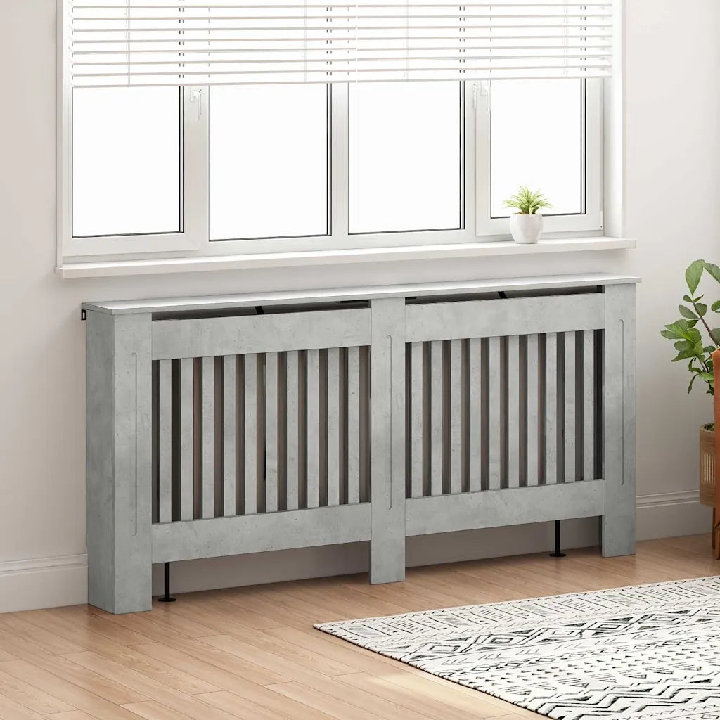 Copertura per radiatori Grigio cemento 172 x 19 x 81,5 cm 884072