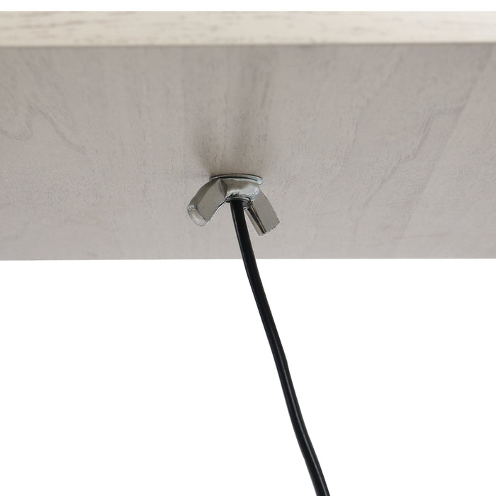 Lampada da Terra 26x26x160 cm E27 40W con Mensole in MDF Rovere