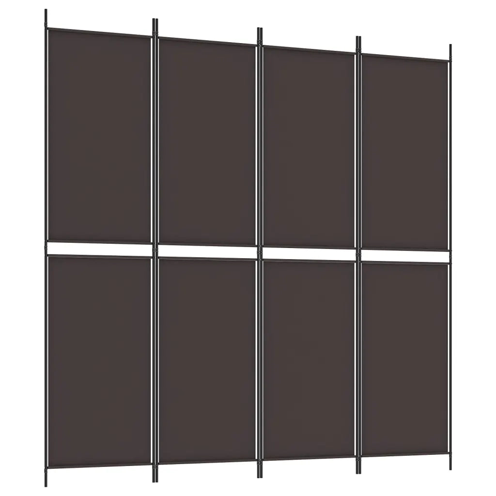 Divisorio a 4 Pannelli Marrone 200x200 cm in Tessuto cod mxl 61846