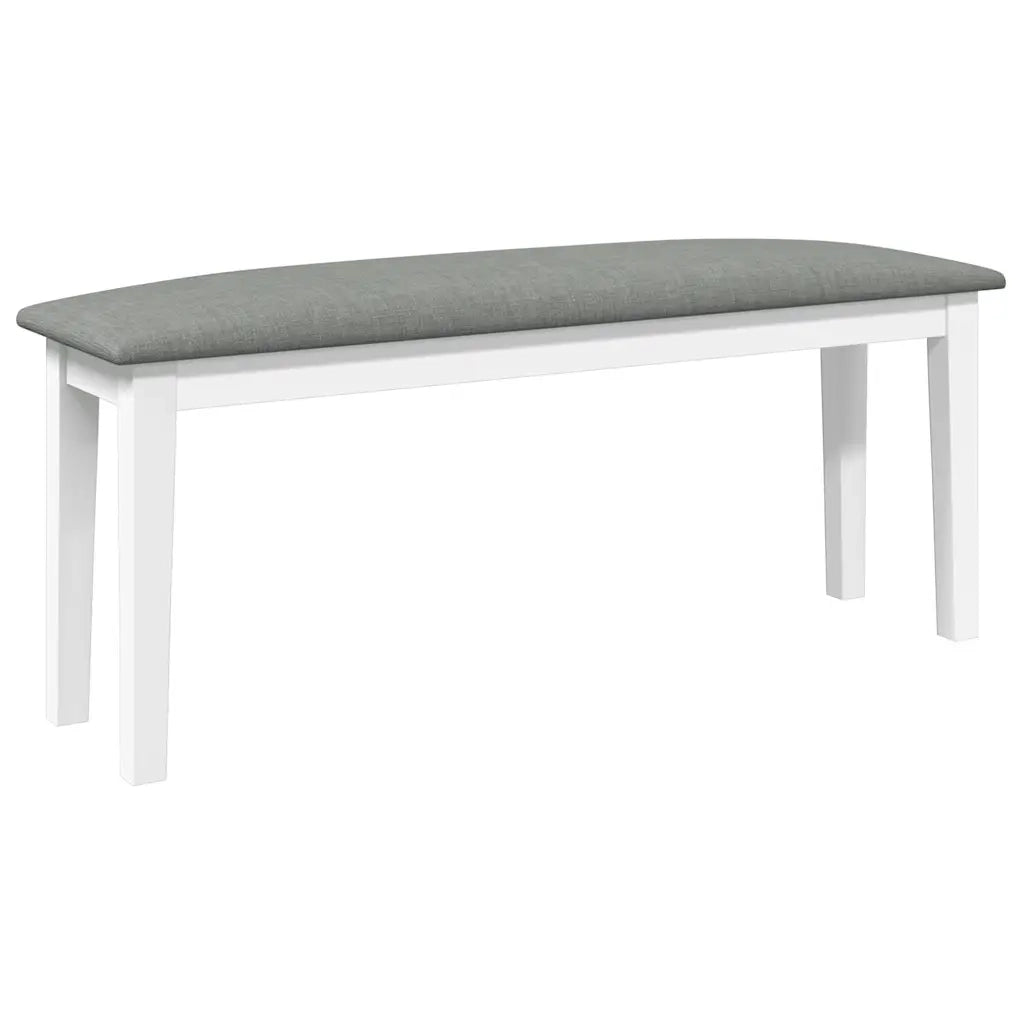vidaXL Panca 110 cm Bianco in Legno Massello di Hevea