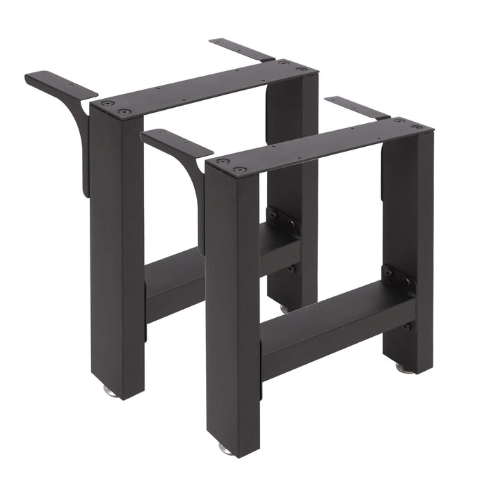 Base per panche verniciatura a polvere nero 30x43cm Telaio quadrato panca