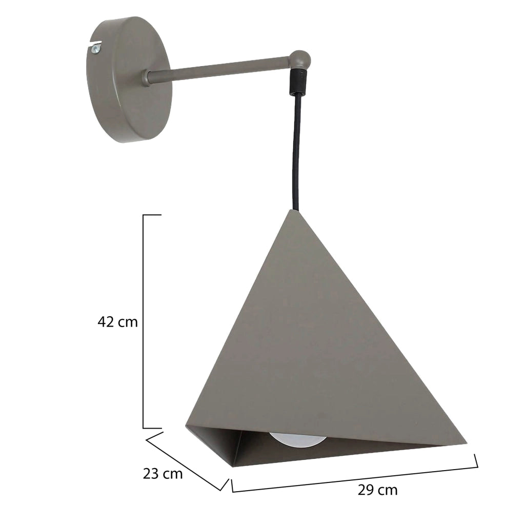 Sezze, Lampada da Parete Materiale Aplique in Metallo, Grigio
