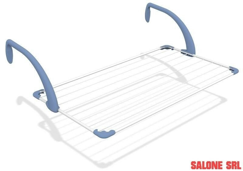 Stendibiancheria DA BALCONE GIMI BREZZA IN ACCIAIO VERNICIATO BRACCI REGOLABILI CM.110X56