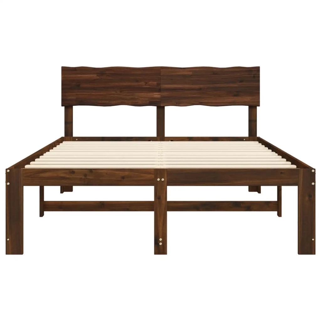 Letto matrimoniale con testiera ROSTOCK Marrone Scuro 903365