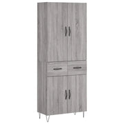 Credenza | Madia | Buffet da pranzo | Armadio da pranzo Grigio Sonoma 69,5x34x180 cm in Legno Multistrato