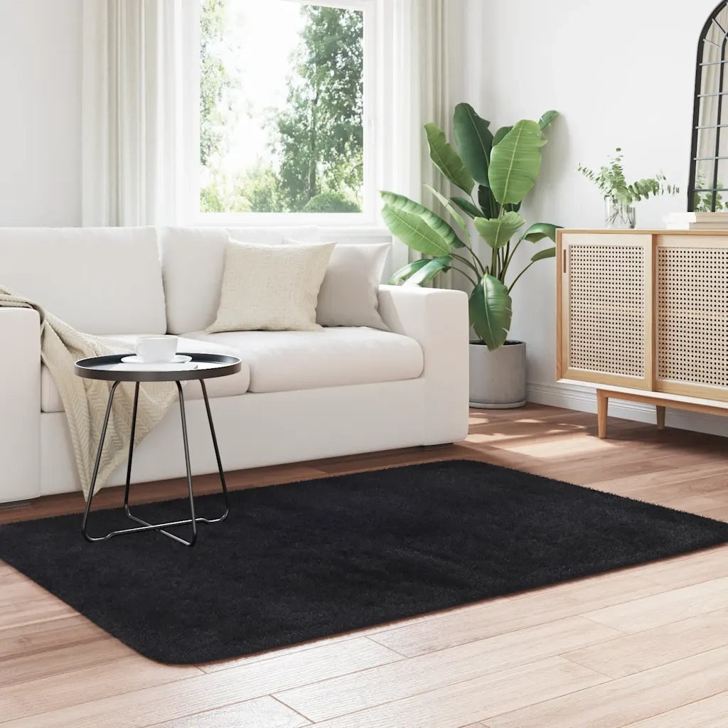 Tappeto del soggiorno | Tappeto Shaggy a Pelo Lungo NAVARRA Nero 120x170 cm poliestere