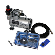 Set aerografia Compressore oil free AS18-2, Aerografo doppia azione, Accessori con tubo e raccordi