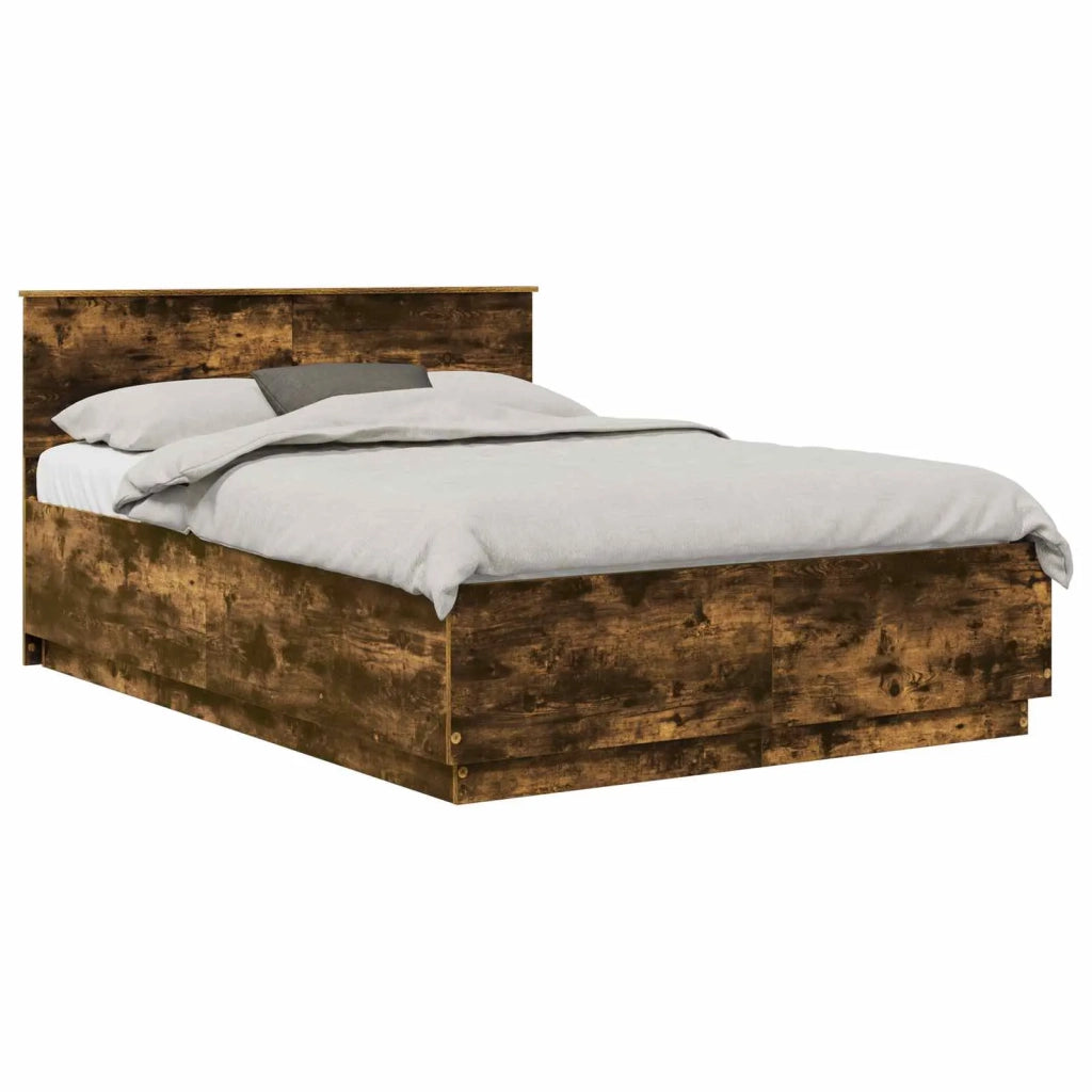 Struttura del letto Rovere fumé 140 x 200 cm Legno multistrato 3408079