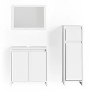 Vicco Set mobili bagno Bianco 3 parti, con mobile midi