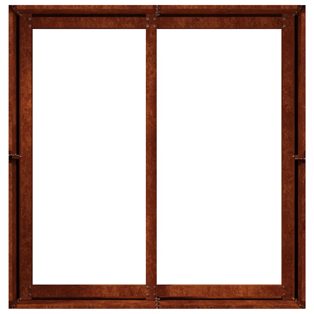 Fioriera Arrugginita 80x80x40 cm in Acciaio Corten 860744