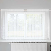 Tenda in Pizzo con tende Bianco 160 x 200 cm Poliestere 4107765