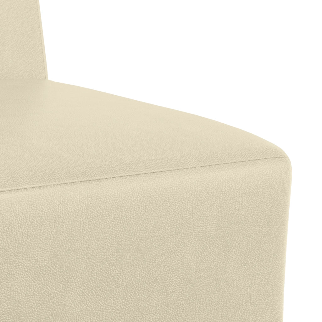 Divano Sedia senza Braccioli Crema 55 cm in Similpelle