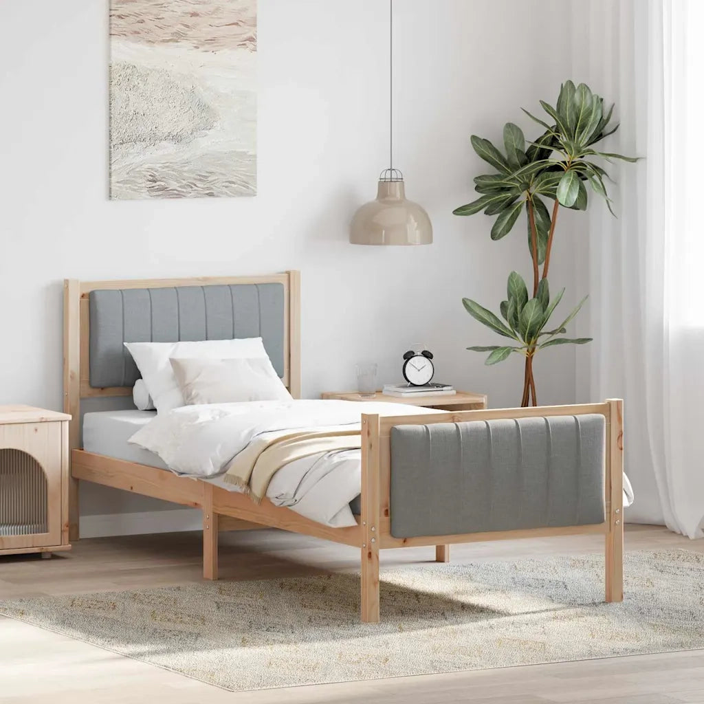 Struttura del Letto Marrone e grigio chiaro 80 x 200 cm