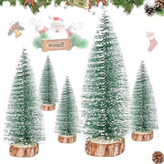Albero di Natale Miniature in Pino Verde Artificiale per Decorazione di Tavolo e Vetrina (5 Dimensioni)