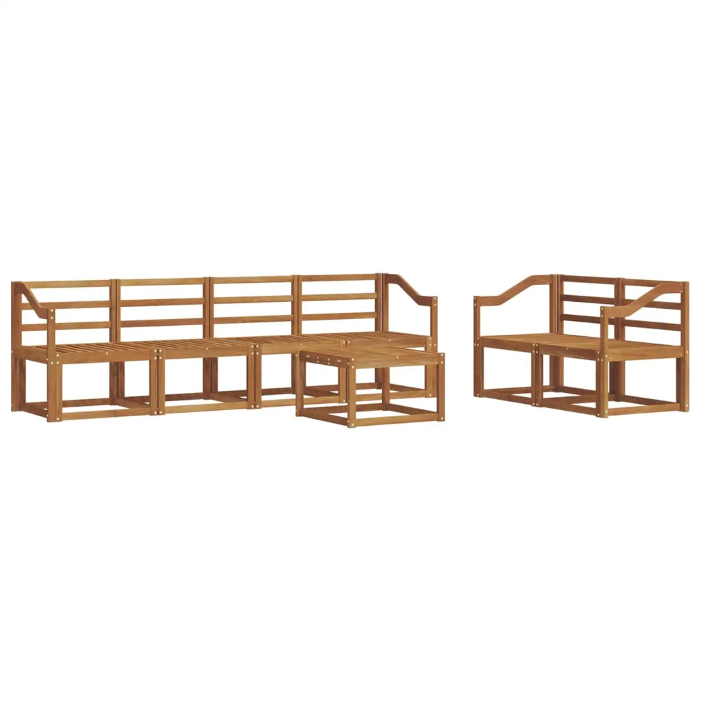Set di divani da esterno 7 pcs Naturale