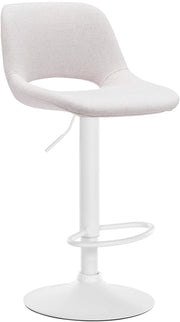 Barhocker Camden Stoff weiЯ