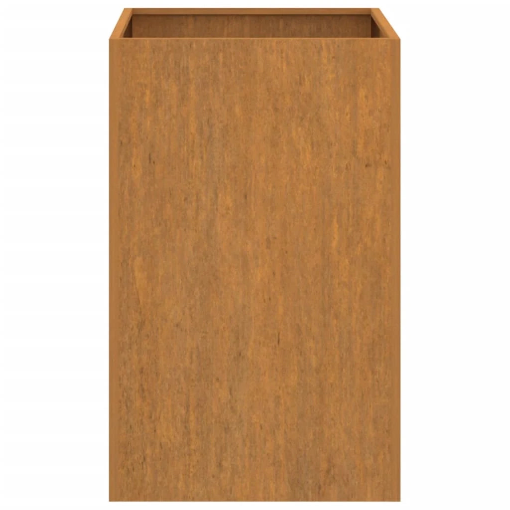 Fioriera rialzata per piante e fiori terrazza giardino 52 x 48 x 75 cm acciaio corten marrone 02_0037686