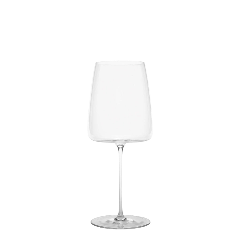Zafferano Calice Ultralight per vini bianchi e rossi giovani, design squadrato in vetro sonoro superiore, capacità 61 cl, set da 2 pezzi, trasparente