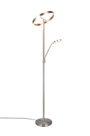 Lampada da terra moderna nichel opaco lettura LED 39W Willis Trio