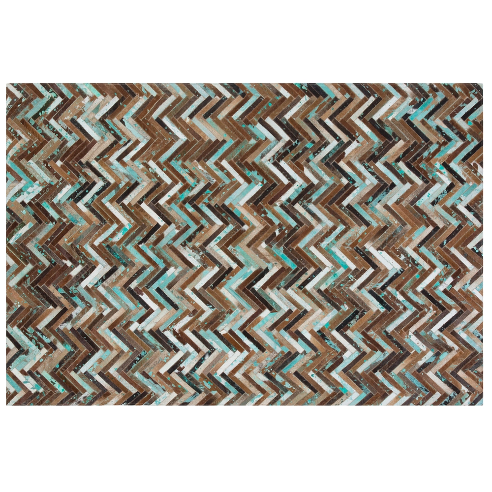 Tappeto Multicolore Pelle 160 x 230 cm Pelle Bovina Artigianale
