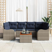Set Divano da Giardino 7 pz Grigio polyrattan 3347409