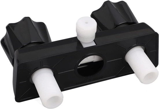 Douchekraan a 90° per Angolo con Funzione di Rilascio Controllato - Prova di Rilascio Assicurato - Mengkraan per Camper e Caravan (Nero)