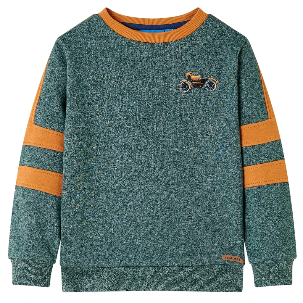 Felpa da Bambino Verde Scuro MÃ©lange 92