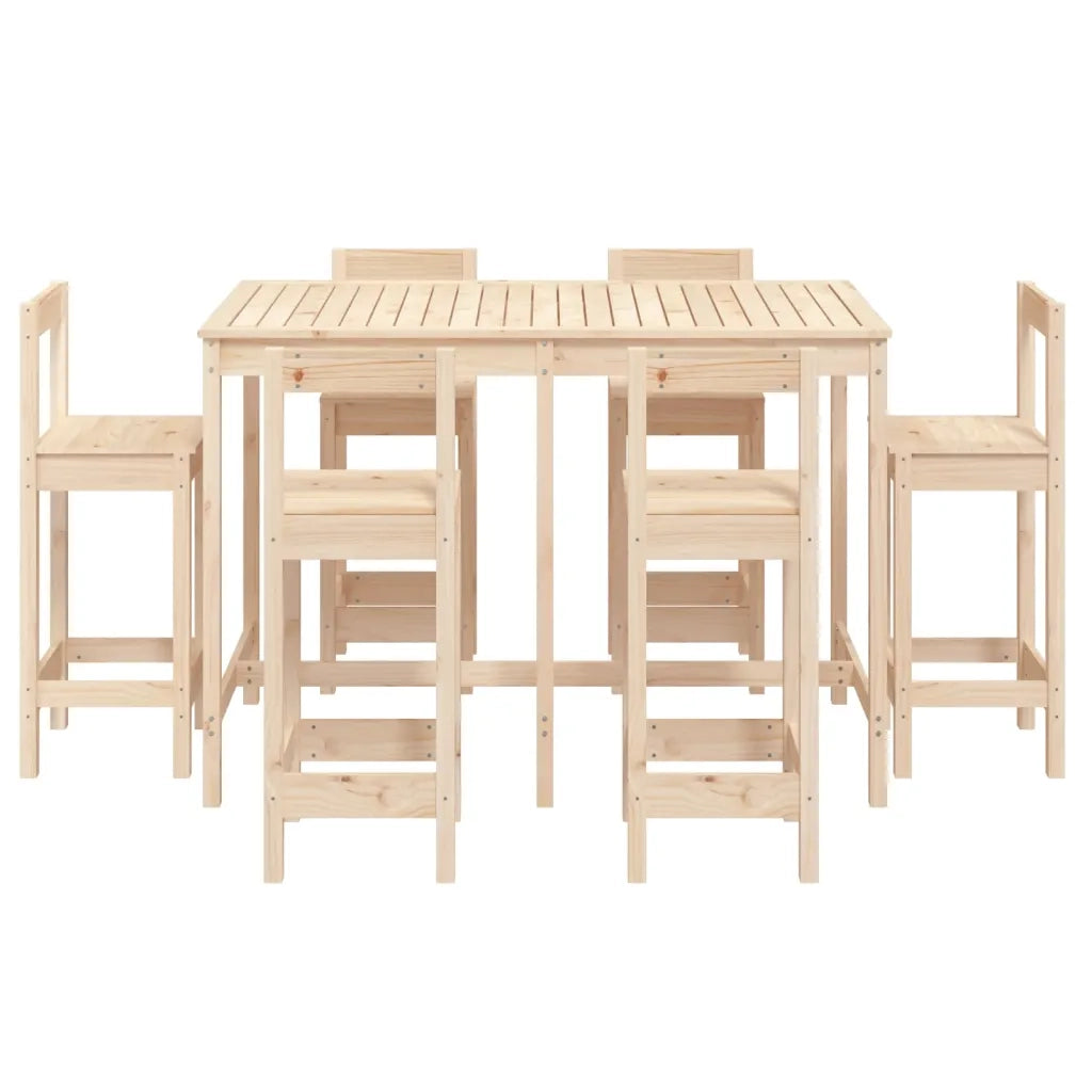 Set Bar da Giardino 7 pz in Legno Massello di Pino 3154760
