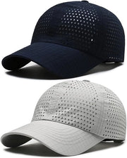 Cappello da Baseball - 2 Pacchi - Veloce Asciugamento - Visiera - Cappello Sportivo - Aperto - Leggero - Opportuno - Tennis - Golf - Cappello da Baseball - Ombrelli per l'Estate - Regolabile