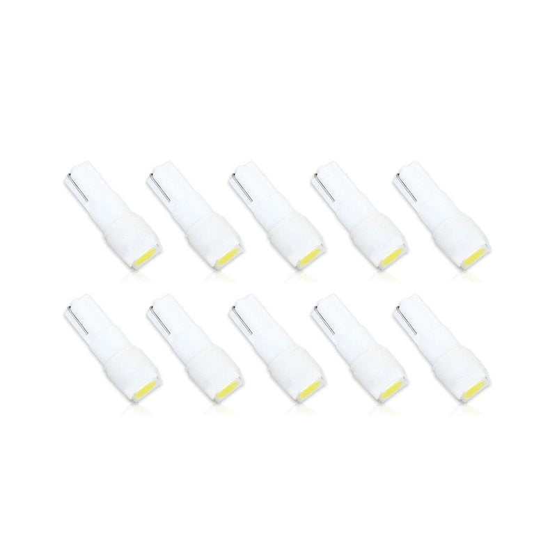 10 Lampadine LED T5 12V W1.2W Bianche 6000K SMD 5050 per Cruscotto Auto Moto