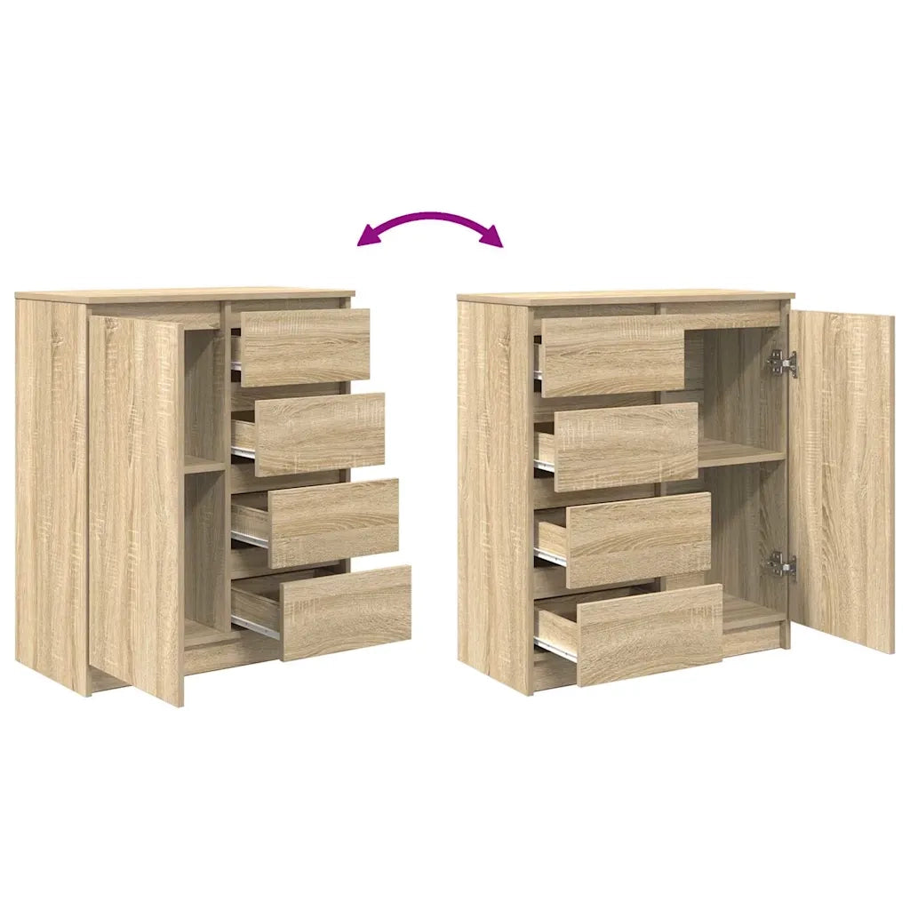 vidaXL Credenza con Cassetti Rovere Sonoma 71x35x84 cm in Truciolato