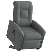Poltrona Alzapersona Reclinabile Elettrica Grigio Scuro Tessuto 3303275