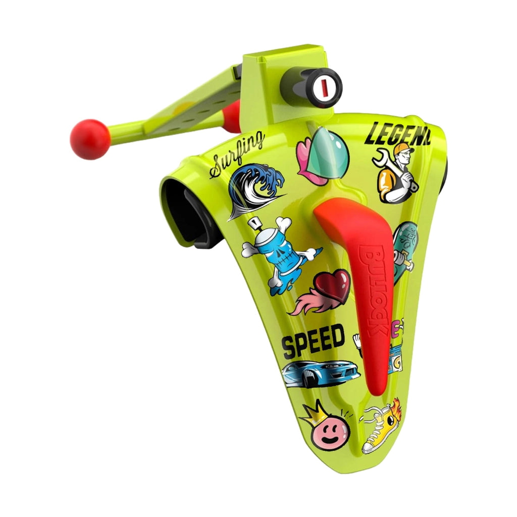 Bullock Defender Pro, Blocca Volante Antifurto Universale, Scudo di Sicurezza in Lega Rinforzata, Ideale per City Car, Tatoo