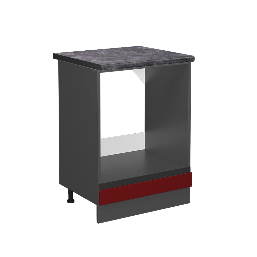 Vicco Mobile per forno da incasso Rosso 60 cm , PL Antracite