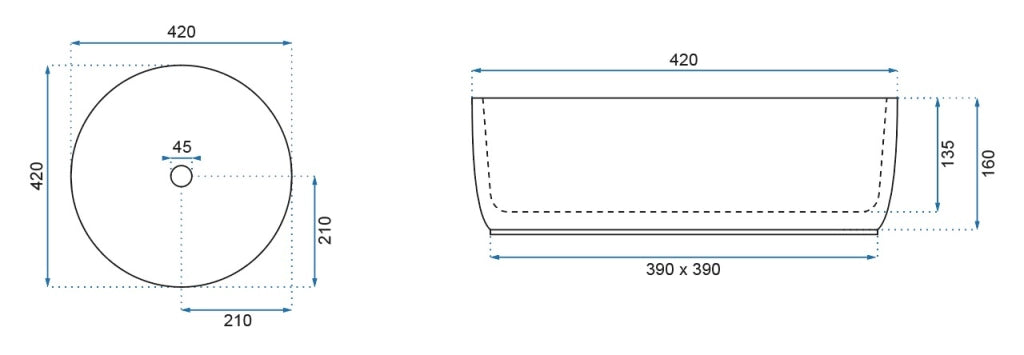 Lavabo Da Appoggio Rea Helen Gold White