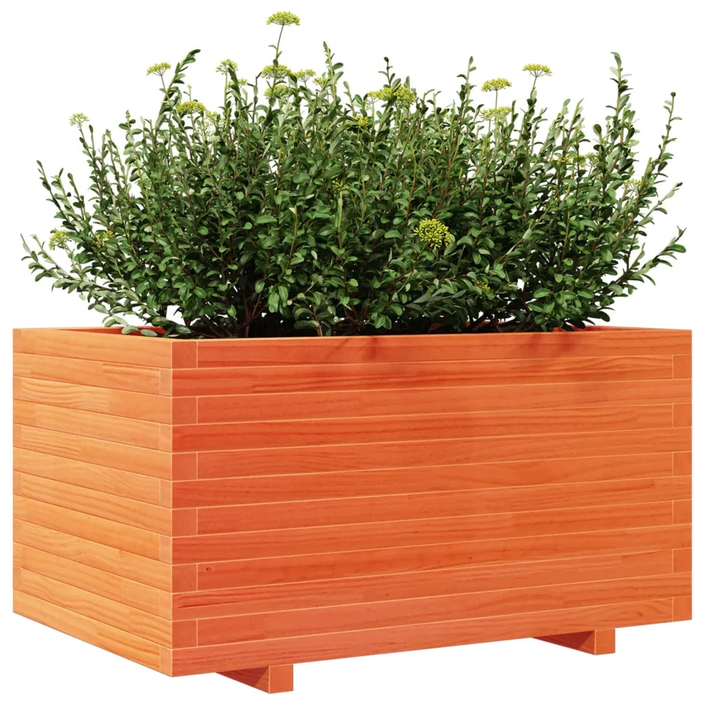 Fioriera Giardino Marrone Cera 90x60x49,5cm Legno Massello Pino 847385