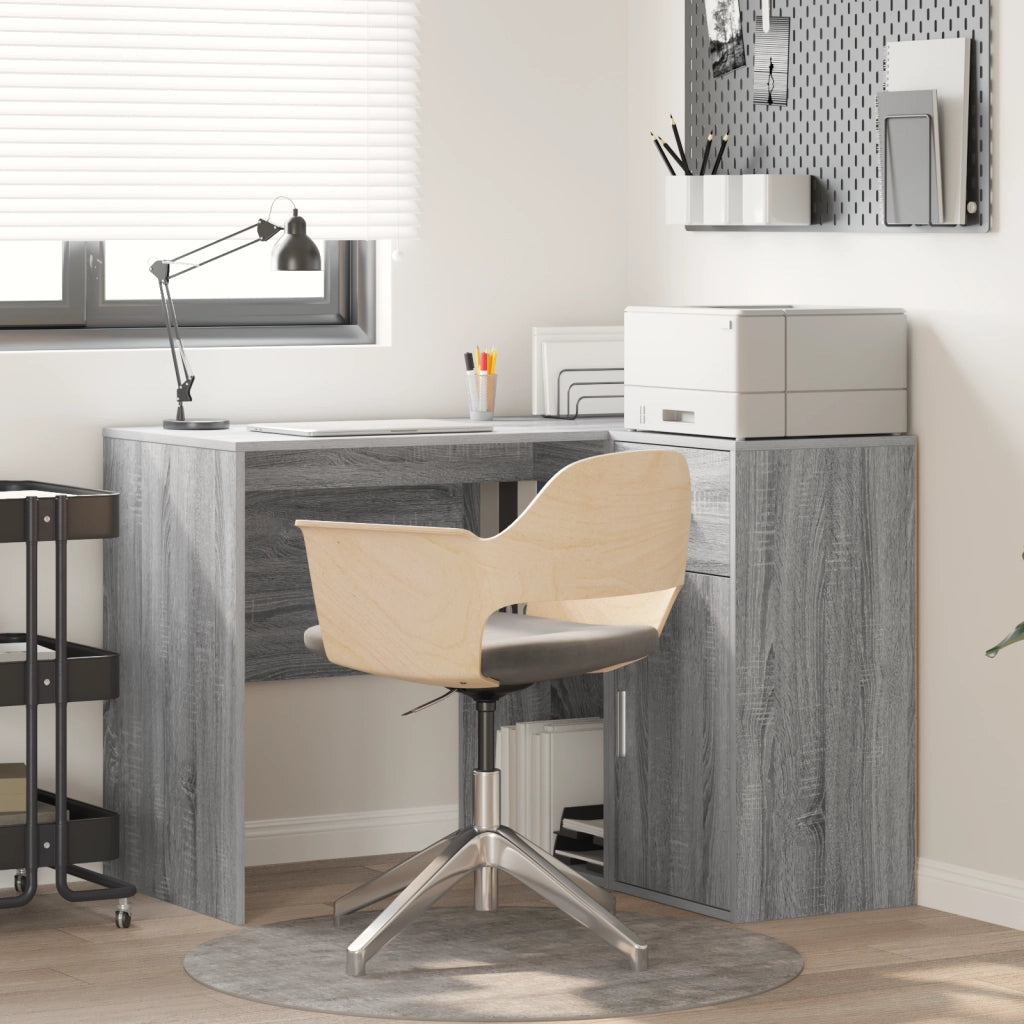 Scrivania Angolare Grigia Sonoma 102x88x75 cm Legno ingegnerizzato
