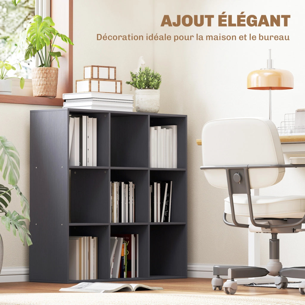 Libreria 9 Scomparti Grigio ¨C Zephmum ¨C 91x29.5x91