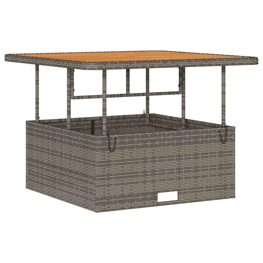 Set da Pranzo per Giardino Grigio polyrattan 42007910
