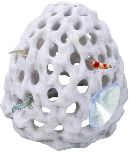 Decorazione per acquario Garnalengrot 3D-geprinte Koraalsteen con zuignap - Simula un ambiente naturale - Installazione facile