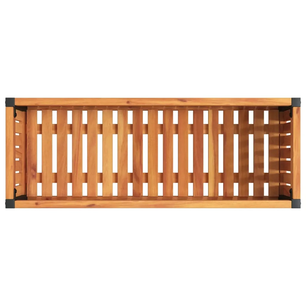 vidaXL Fioriera da Giardino 80x30x27,5 cm in Legno Massello di Acacia