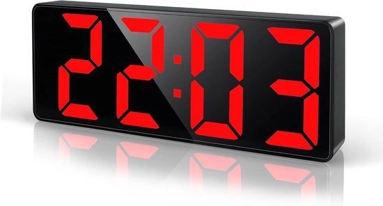 Orologio digitale con cavo – Orologio digitale – Camera da letto – Comodino – Orologio LED – Orologio da tavolo – Orologio da parete – Orologio da notte – Orologio da comodino con cavo elettrico