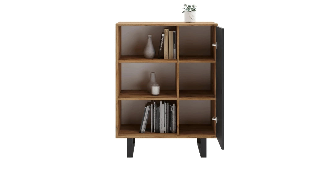 Libreria Fondi - Gambe in metallo Gold Craft Rovere